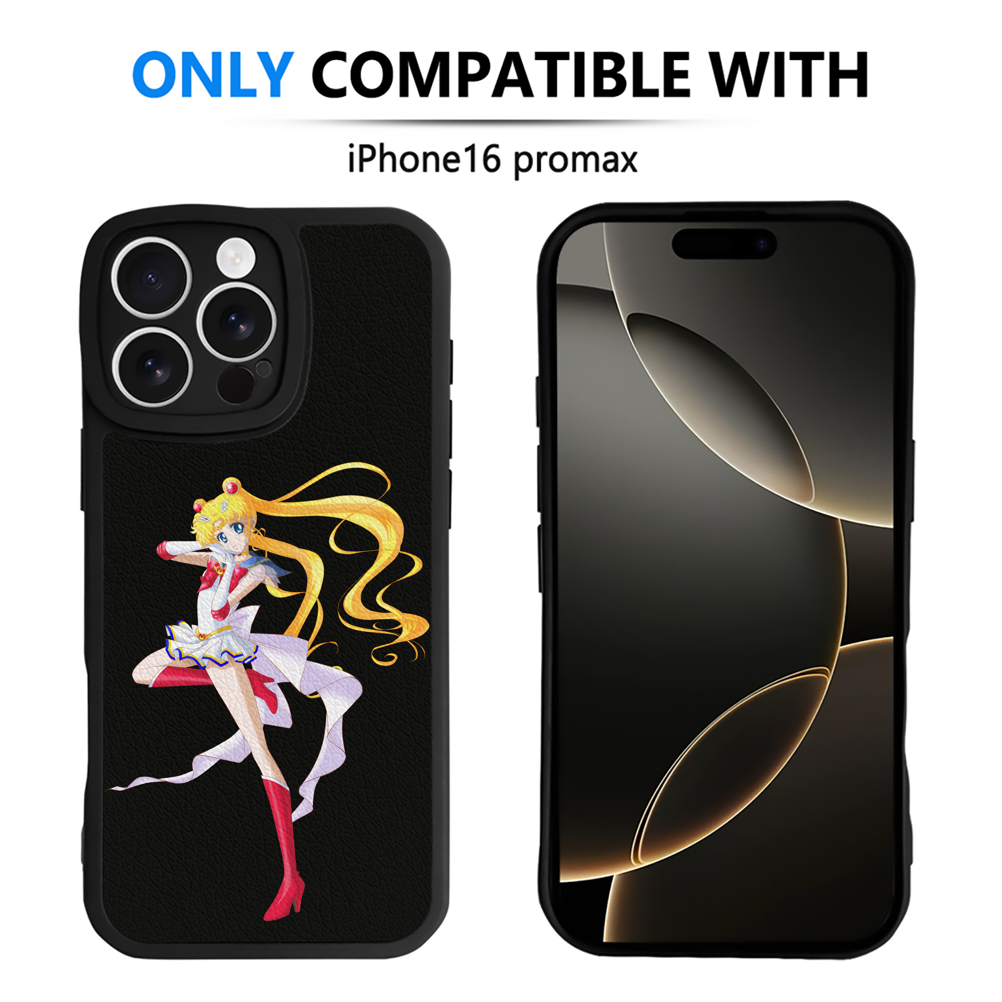 （画像用） 美少女戦士セーラームーン 月野 うさぎ つきの うさぎ Sailor Moon Tsukino Usagi 【iPhone 16シリーズ対応】シリコンスマホケース（レザー調） 材質：シリコン